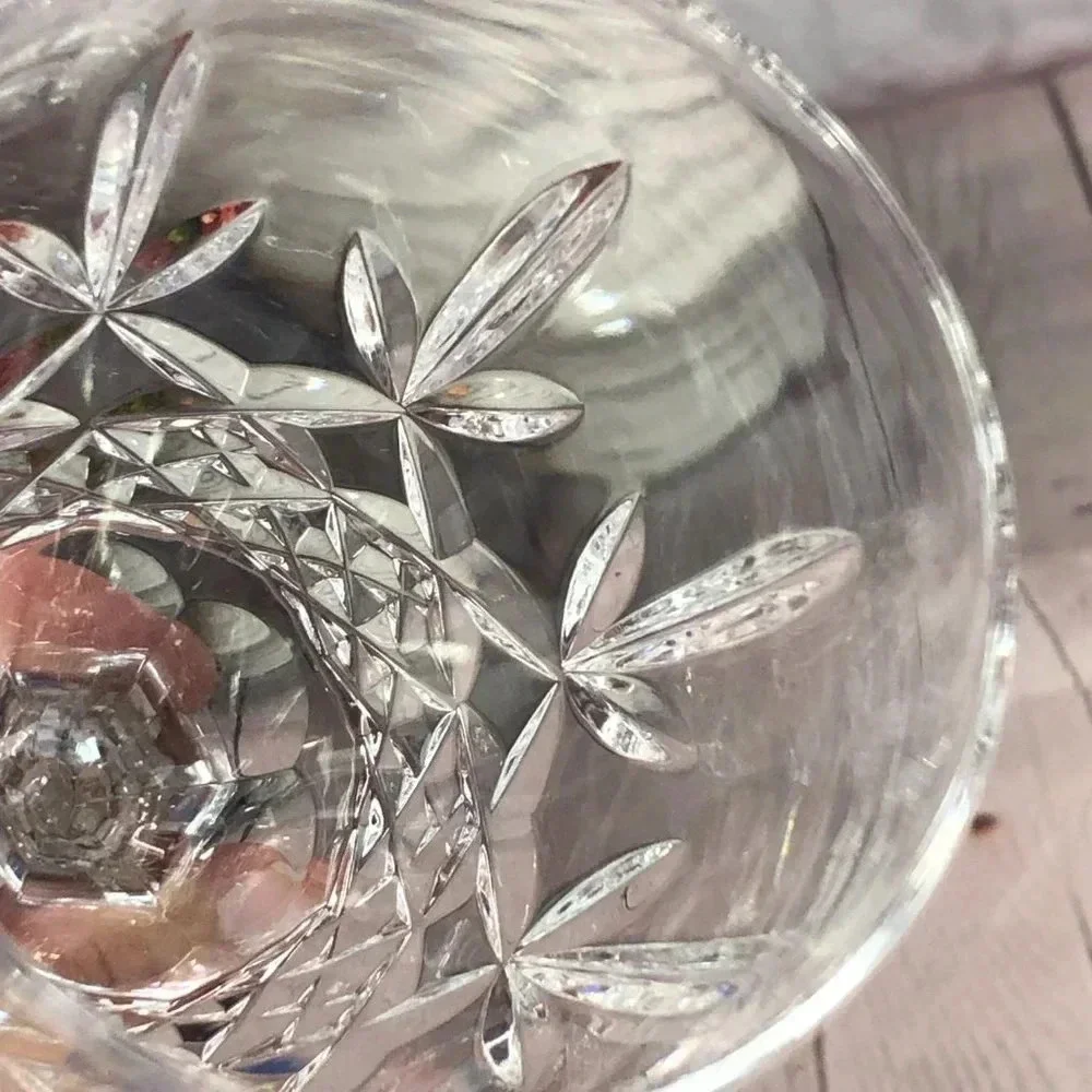 Marquis by waterford round stem crystal glasss